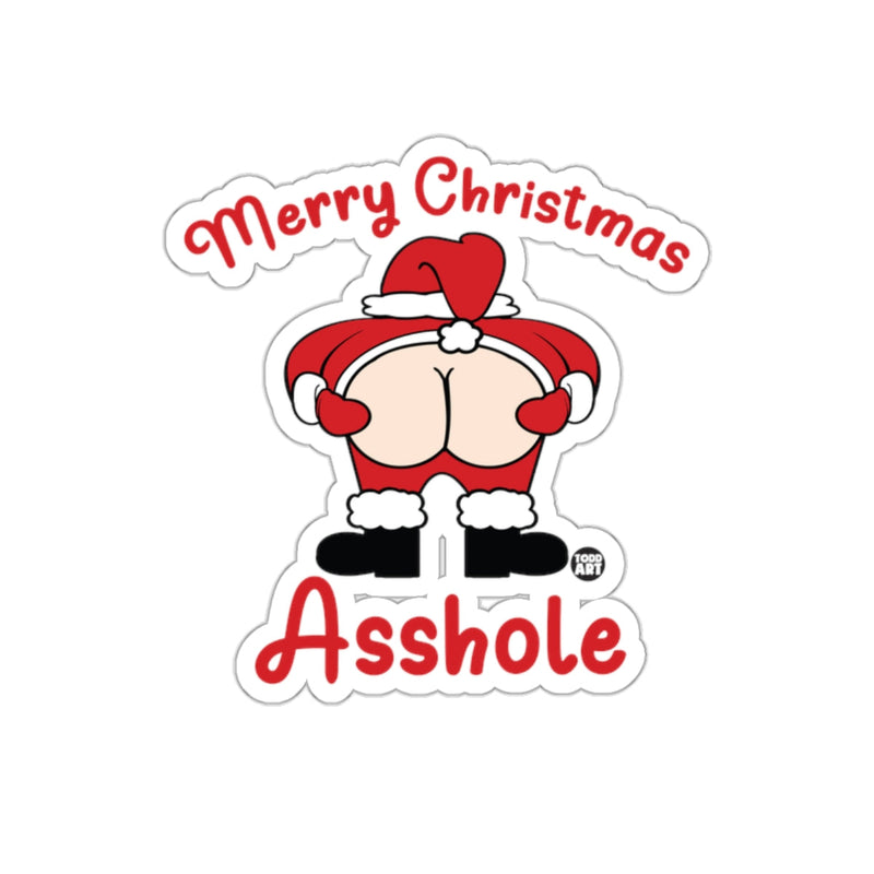 Load image into Gallery viewer, Merry Christmas Asshole Santa Funny Sticker
