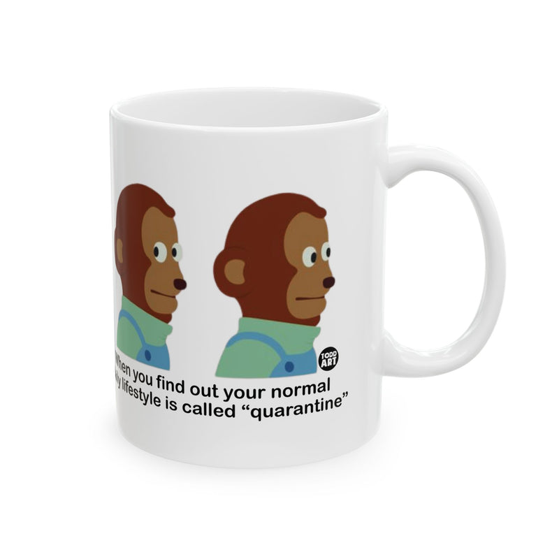 Load image into Gallery viewer, Awkward Monkey Mug, Quarantine Joke Mug, Funny Monkey Mug
