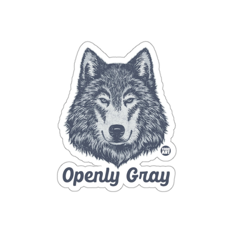 Load image into Gallery viewer, Openly Gray Wolf Graphic Sticker Product
