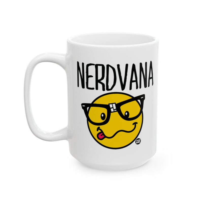 Load image into Gallery viewer, Nerdvana Smiley Mug for Coffee and Tea Lovers
