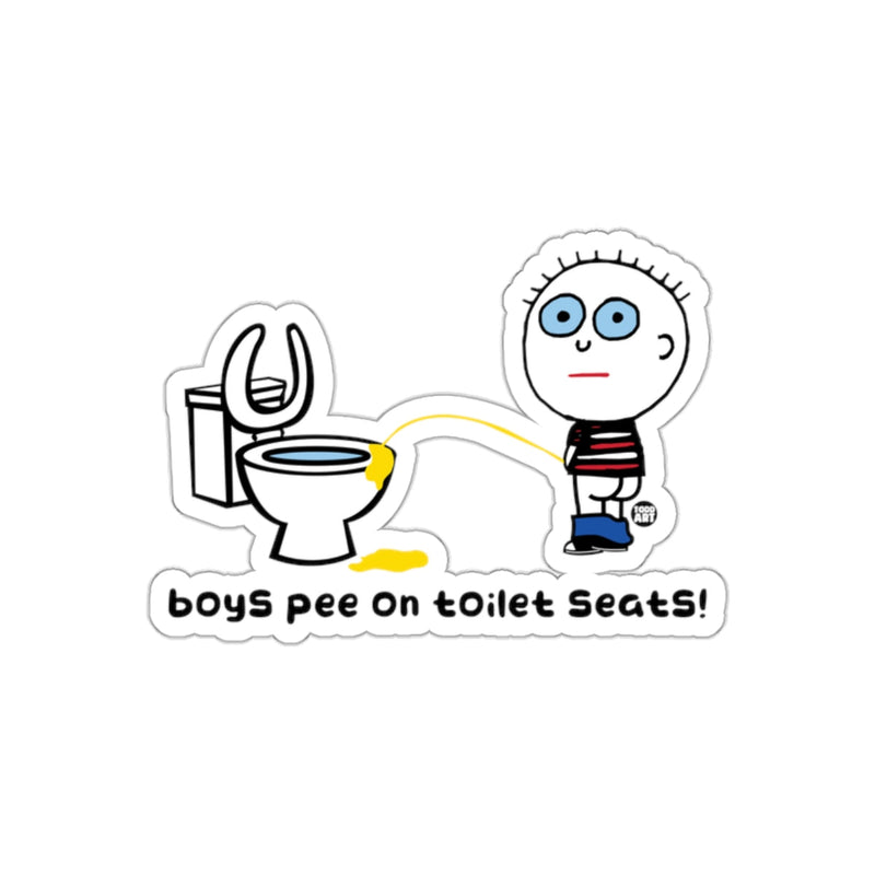 Load image into Gallery viewer, boys pee on toilet Seats! funny sticker product
