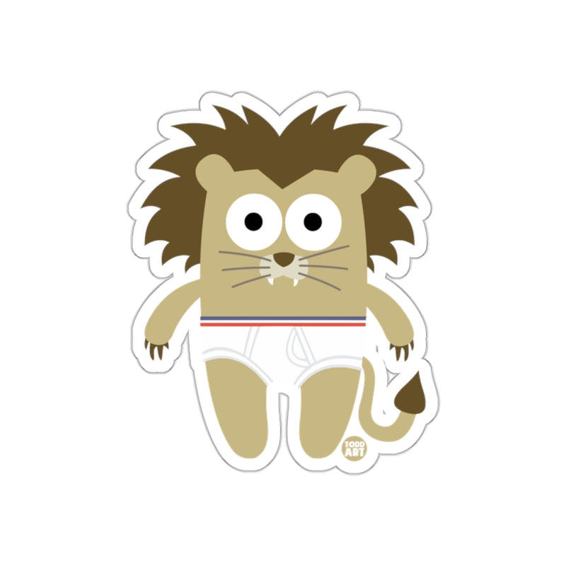 Load image into Gallery viewer, Cute Cartoon Lion in Underwear Sticker for Kids
