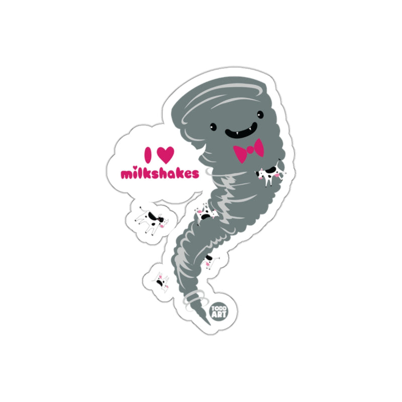 Load image into Gallery viewer, I Love Milkshakes Tornado Character Sticker Decal
