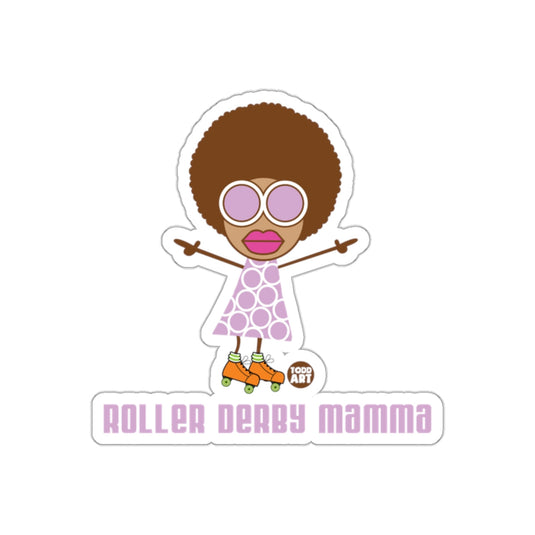 Roller Derby Mamma Retro Cartoon Sticker