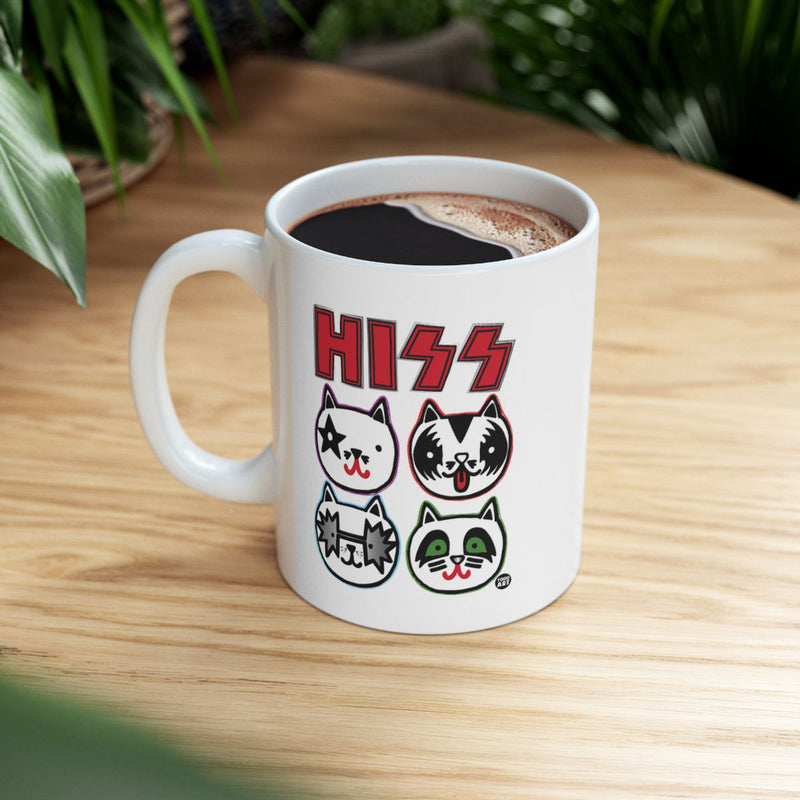 Load image into Gallery viewer, Hiss Cute Cat Faces Design Large White Coffee Mug
