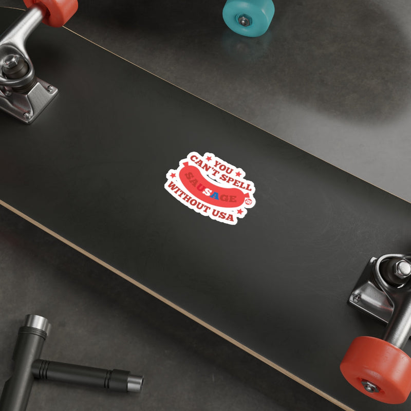 Load image into Gallery viewer, You Can't Spell Sausage Without USA Sticker
