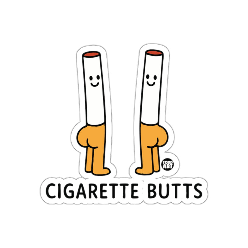 Load image into Gallery viewer, Funny Cigarette Butts Cartoon Sticker by Todd Art
