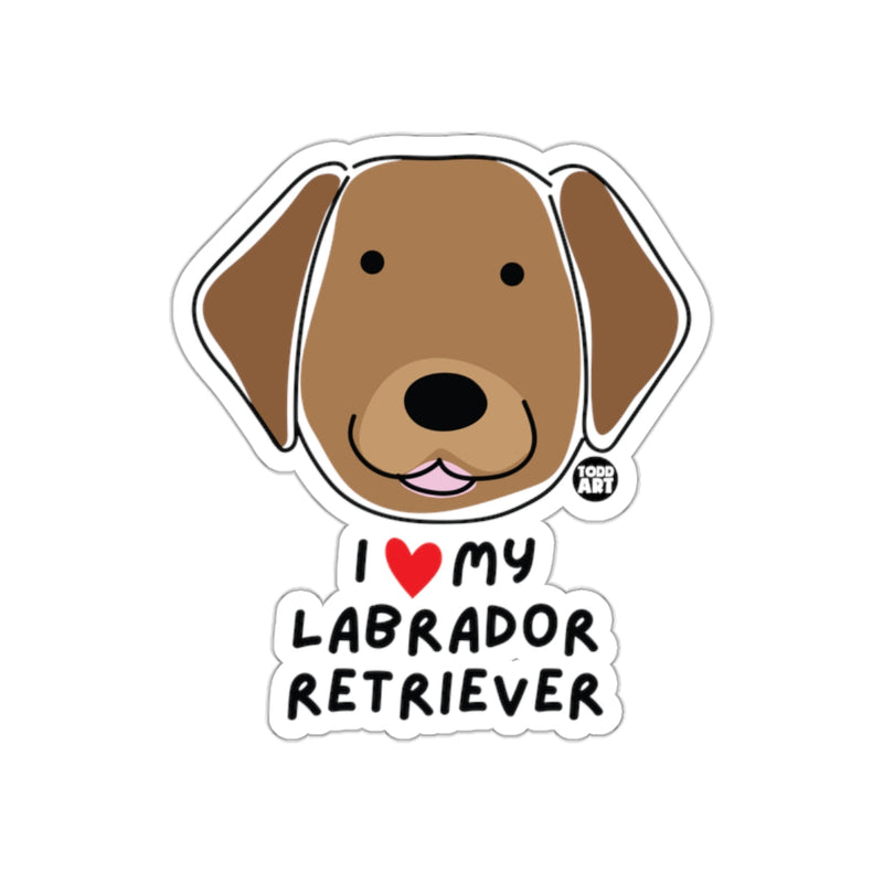 Load image into Gallery viewer, I Love My Labrador Retriever Dog Sticker Product
