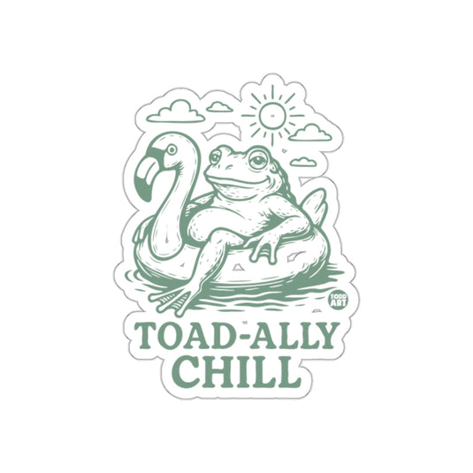 Toad-ally Chill Frog Relaxing Sticker