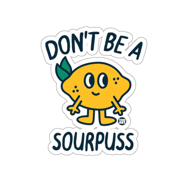Load image into Gallery viewer, Don't Be A Sourpuss Cute Lemon Character Sticker
