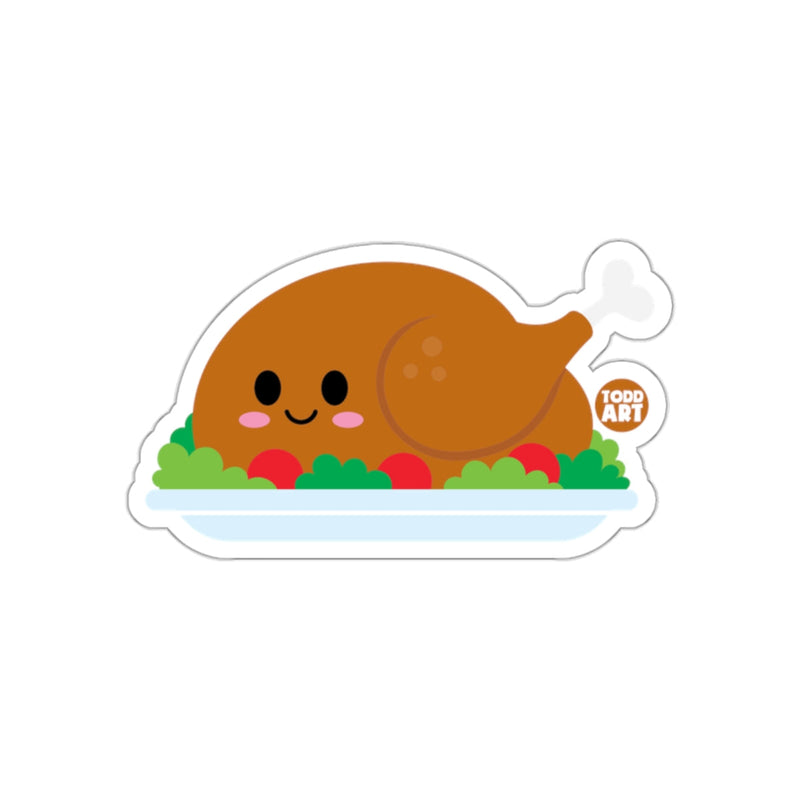 Load image into Gallery viewer, Cute Smiling Turkey with Vegetables Illustration Sticker
