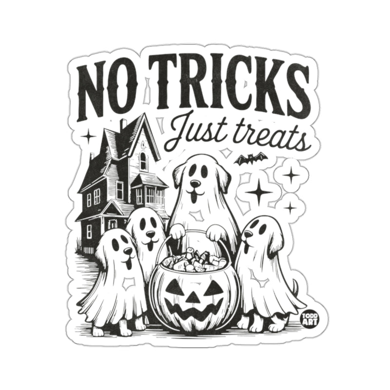 Load image into Gallery viewer, NO TRICKS Just treats Ghost Dogs Haunted House Scene 
