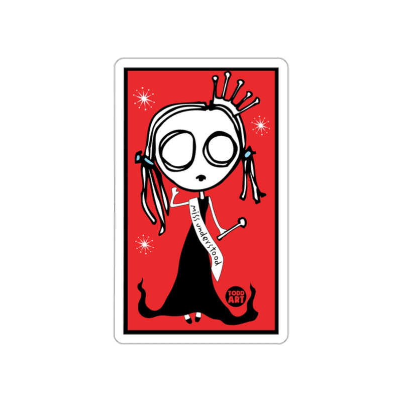 Load image into Gallery viewer, Miss Understood Graphic Art Print in Red Background
