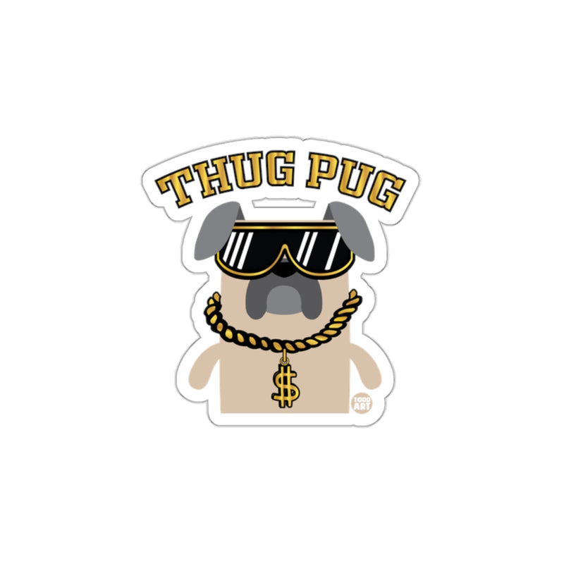 Load image into Gallery viewer, Thug Pug with Sunglasses and Gold Chain Sticker

