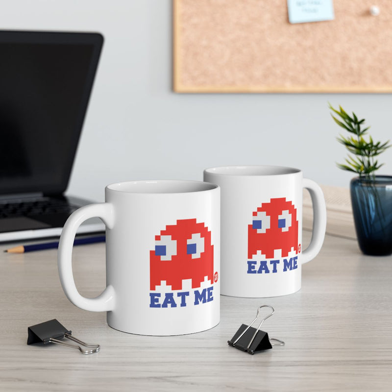Load image into Gallery viewer, Retro Video Game Inspired Eat Me Mug for Coffee Lovers
