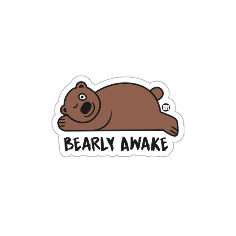 Load image into Gallery viewer, Bearly Awake Sleeping Bear Sticker Fun Sleep Decor

