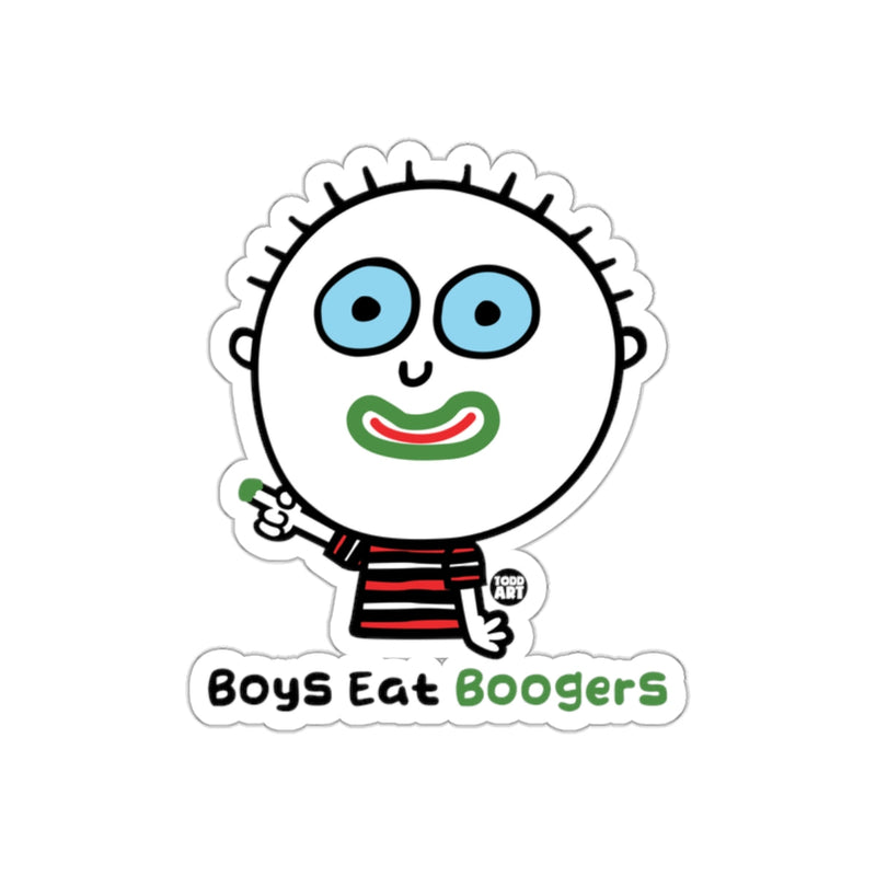 Load image into Gallery viewer, Boys Eat Boogers Cartoon Sticker Product
