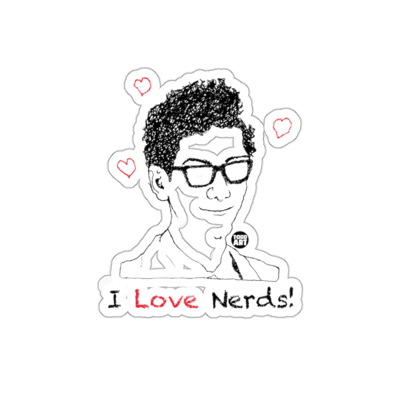 Load image into Gallery viewer, I Love Nerds Graphic Design Illustration Art sticker
