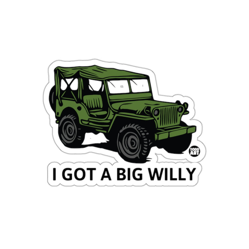 Load image into Gallery viewer, Unique I Got A Big Willy Jeep Design Sticker
