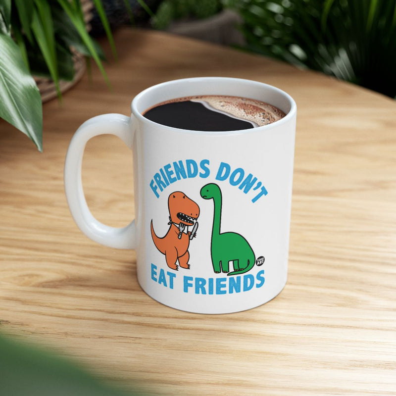 Load image into Gallery viewer, Friends Don't Eat Friends Dinosaur Mug Product
