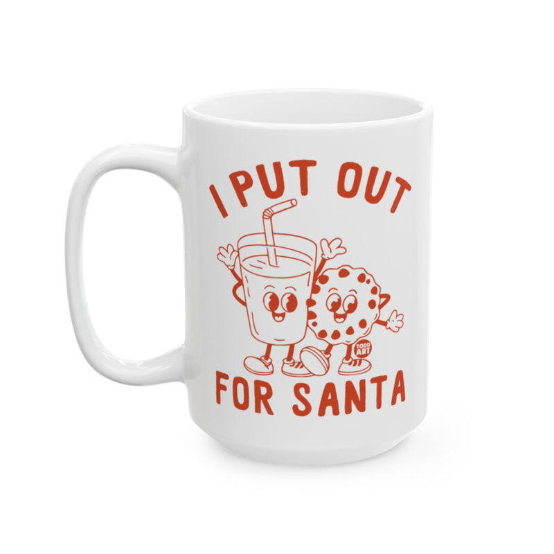 Load image into Gallery viewer, I Put Out For Santa Cute Cookie and Milk Mug
