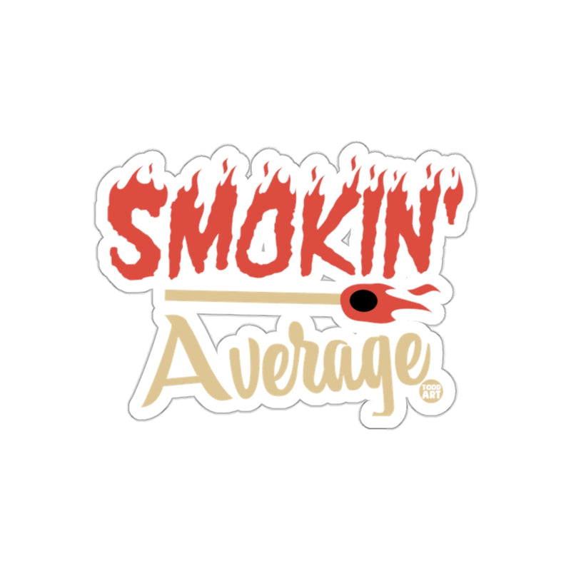 Load image into Gallery viewer, Smokin' Average Retro Flame Sticker Design
