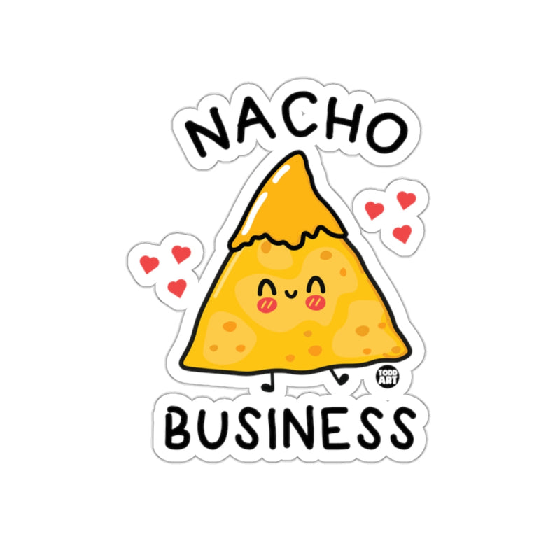 Load image into Gallery viewer, Cute Nacho Business Design with Hearts Sticker
