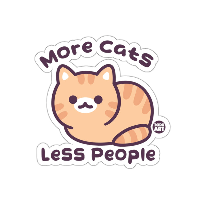 Load image into Gallery viewer, More Cats Less People Cute Cat Sticker
