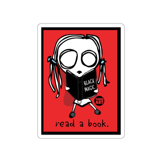 Read A Book Black Magic Todd Art Sticker