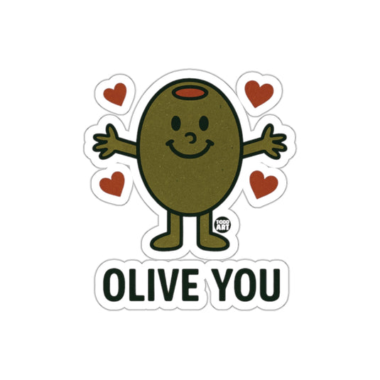 Olive You Cute Cartoon Character Sticker