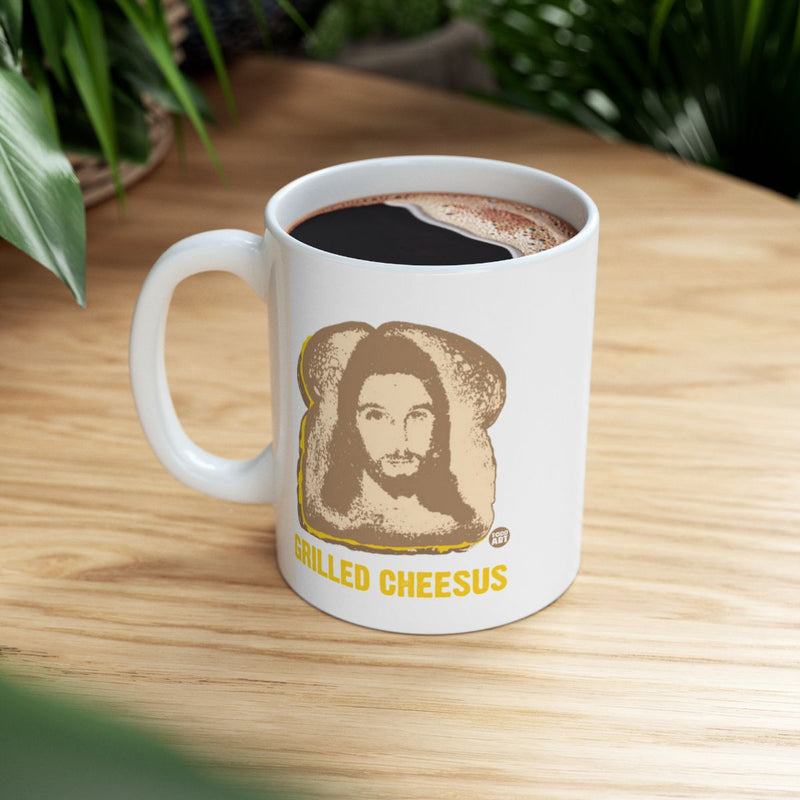Load image into Gallery viewer, Grilled Cheesus Funny Coffee Mug with Unique Design
