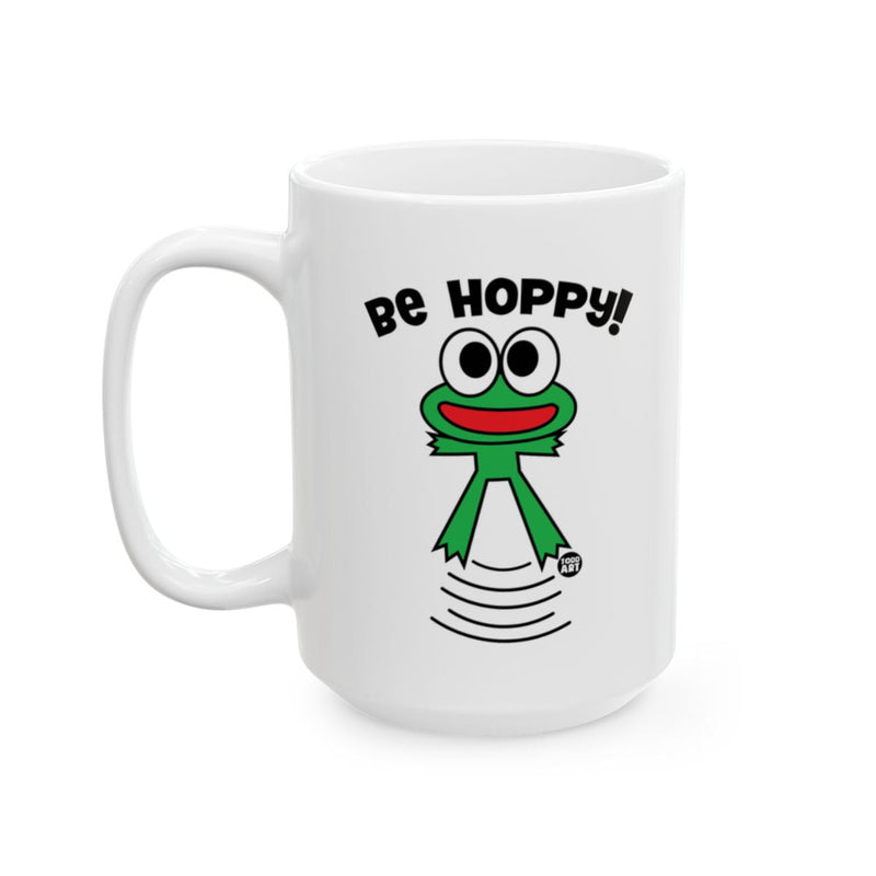 Load image into Gallery viewer, Be Hoppy Frog with Green Scarf Fun and Cheerful Mug
