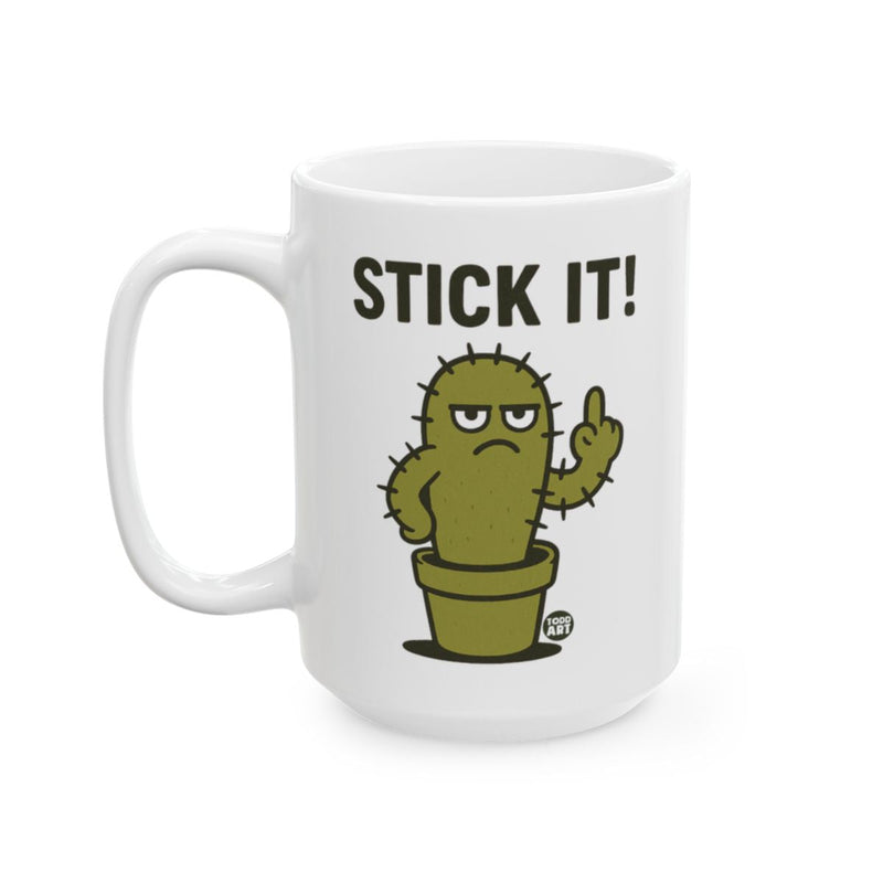 Load image into Gallery viewer, Stick It Cactus Art Mug with Attitude and Humor
