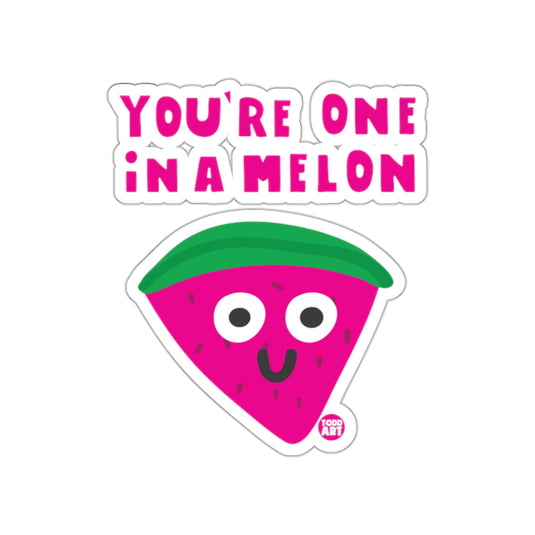 You're One in a Melon Sticker Cute Watermelon Design
