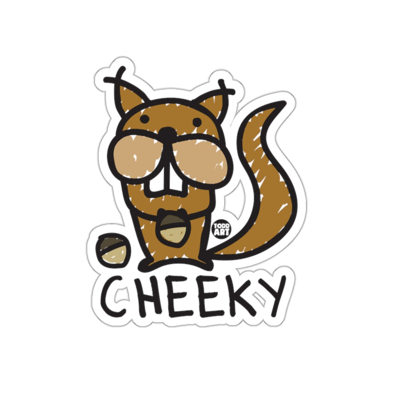 Load image into Gallery viewer, Todd Art Cheeky Squirrel Illustration Design sticker
