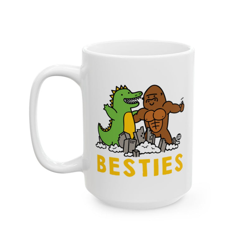 Load image into Gallery viewer, Funny Dinosaur and Gingerbread Besties mug
