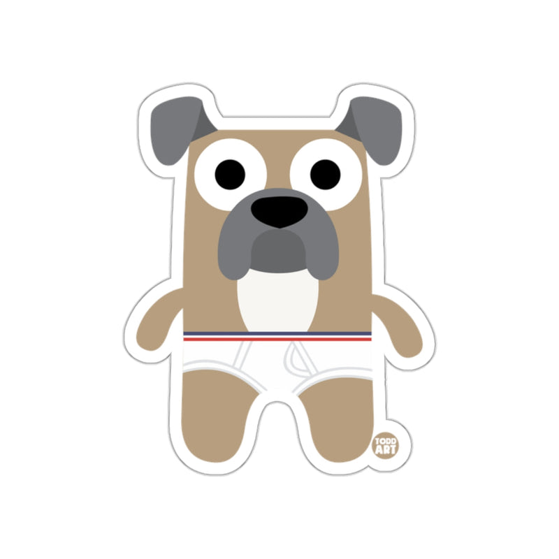 Load image into Gallery viewer, Adorable Cartoon Boxer Dog Sticker with Underwear Design
