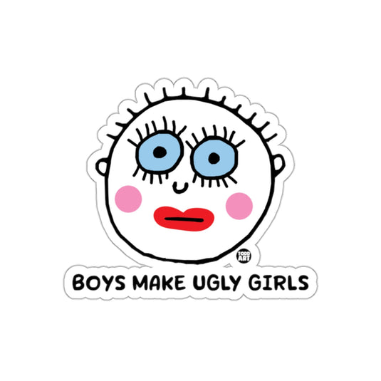 Boys Make Ugly Girls Funny Illustration Sticker