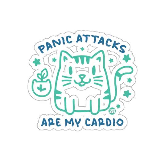 Panic Attacks Are My Cardio Cat Sticker