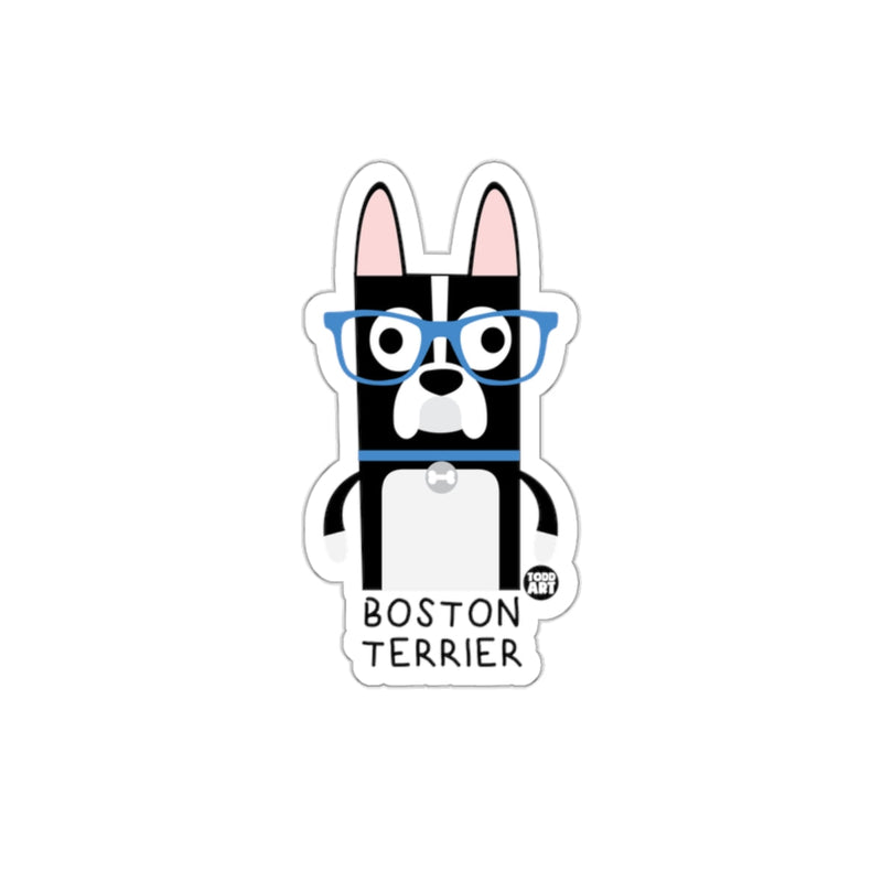 Load image into Gallery viewer, Cute Boston Terrier with Glasses Design Sticker
