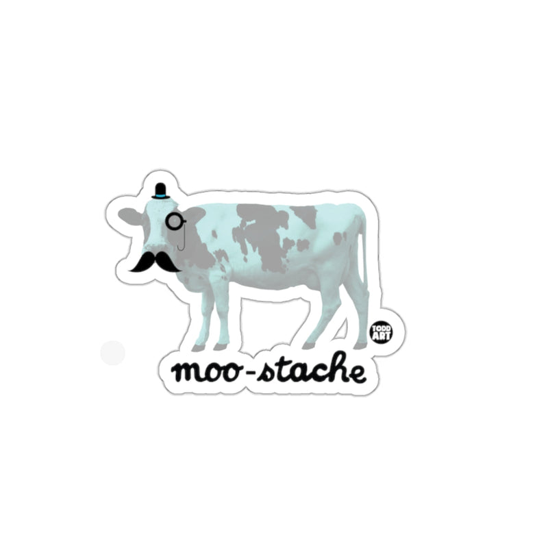 Load image into Gallery viewer, Moo-stache Cow Sticker for Farm Animal Lovers
