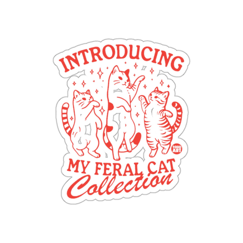 Load image into Gallery viewer, Introducing My Feral Cat Collection Sticker
