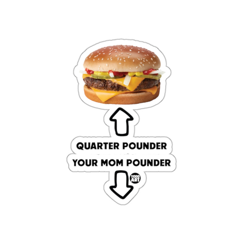 Load image into Gallery viewer, Funny Fast Food Quarter Pounder Sticker for Laptops and Cars

