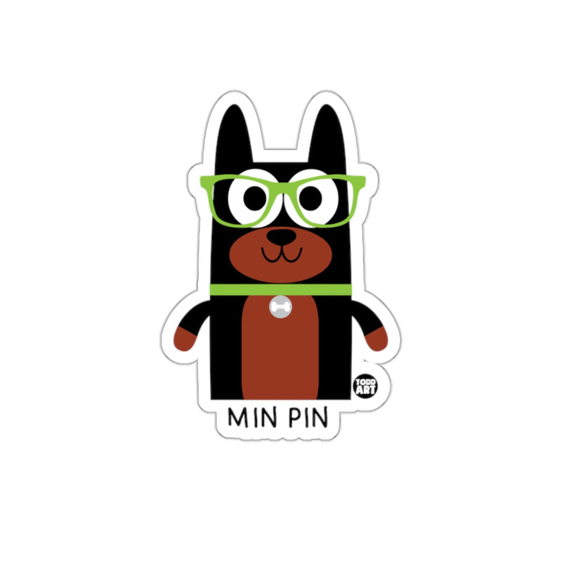 Load image into Gallery viewer, Cute Min Pin Dog with Glasses Sticker for Pet Lovers
