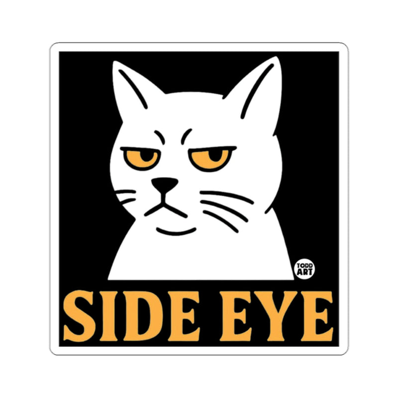 Load image into Gallery viewer, Side Eye Cat with Todd Art Sticker design product
