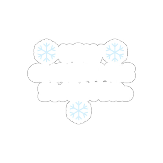 Ugly Christmas Sweater Design with Snowflakes Sticker