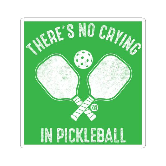 THERE'S NO CRYING IN PICKLEBALL sticker 