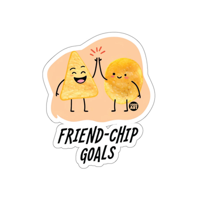 Load image into Gallery viewer, Friend-Chip Goals High-Five Sticker for Food Lovers
