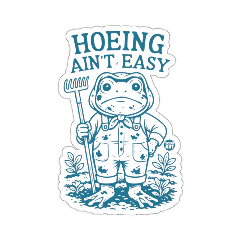 Load image into Gallery viewer, Frog Gardener Hoeing Ain't Easy Funny Garden 
