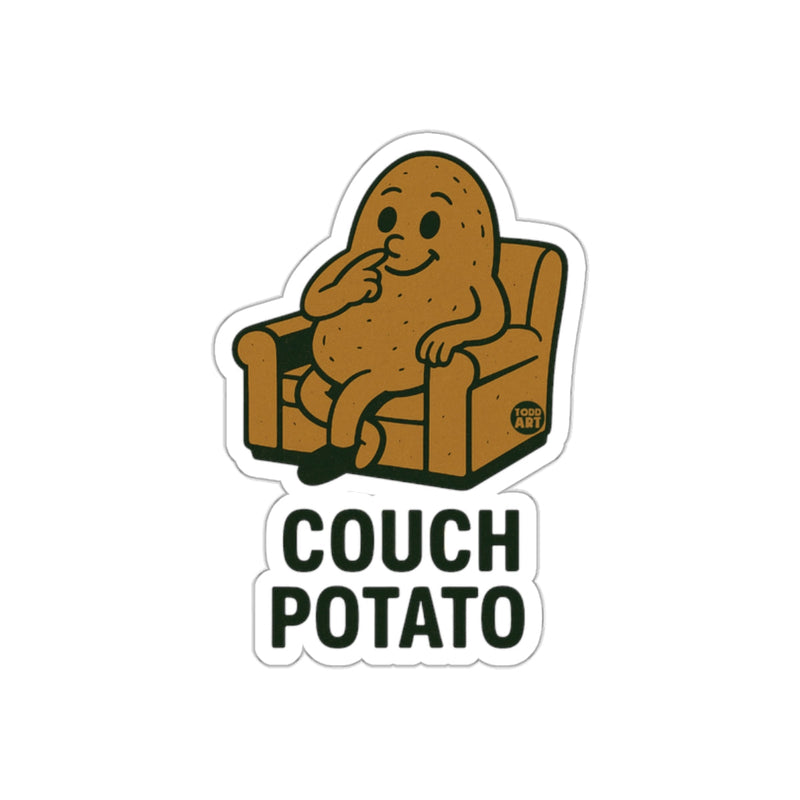 Load image into Gallery viewer, Couch Potato Sticker Funny Illustrated Art Design Sticker
